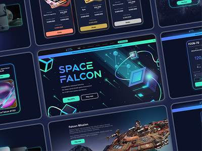 Space Falcon Website blockchain branding design graphic design illustration nft nft website ui ux web website
