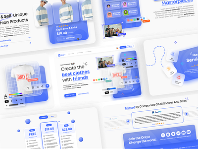 Onlyu - Platform for creating & selling clothes clothes design graphic design illustration shift together ui ux web website