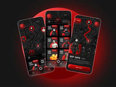UI Case study: SCP_Next - NFT Game design explore game ui graphic design mystery nft nft app nft game red ui ux web website