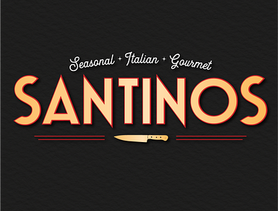 Santinos Logo branding graphic design logo design logos restaurant logo