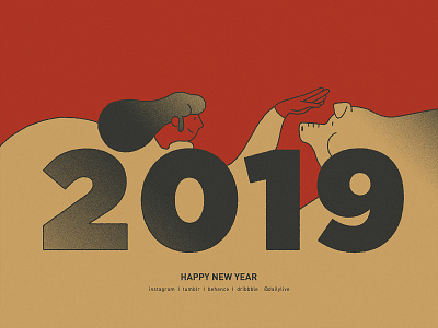 2019 happy new year 2019 pig year year of the pig
