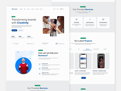 Proteam - Marketing Agency Landing Page