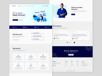 Repocar - Car Repair Service Landing Page