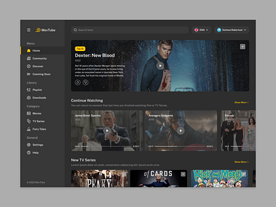 MovTube - Movie Dashboard Design