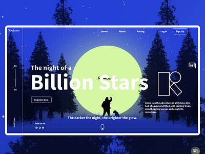 A Billion Stars animation design graphic design illustration illustrator minimal ui web