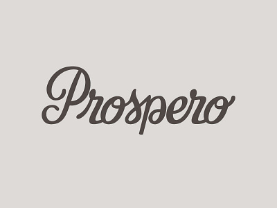 Prospero bakery logo bakery bread food hand type handwritten logo