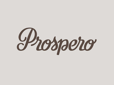 Prospero bakery logo bakery bread food hand type handwritten logo