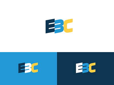 EBC b c custom type e letters logo mark rhythm three