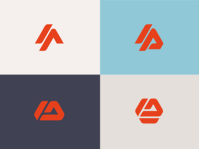 IA a agency angle arrow digital hexagon i letter logo red triangle web