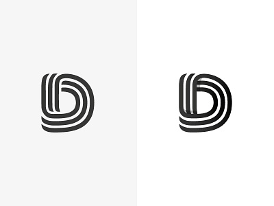 twisted D continuous d identity infinite letter line logo monogram ribbon twisted