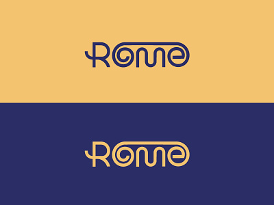 Rome logo antiquity architecture classical column history ionic italy roman rome typographic