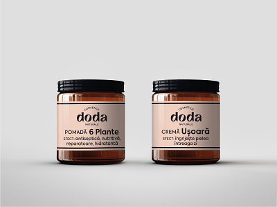 Doda Natural Cosmetics - packaging beauty products container cosmetics cream herbal labels lotion natural pink skincare