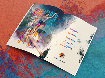 Magazine spread - Endless summer color design editorial magazine paper print summer typography watercolor