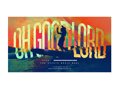Oh Good Lord acid color contrast contrasting colors design double exposure macrodosing surf surfing watercolor