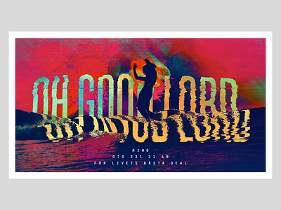 Oh Good Lord - Outtake acid color contrast contrasting colors design double exposure macrodosing summer surf surfing watercolor