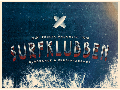 Dribbble Surfklubben artdeco gigposter logo poster prizefighter surf