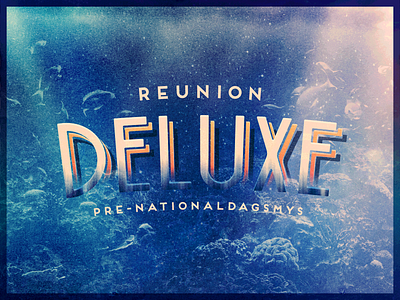 Reunion Deluxe Poster Closeup art deco event gigposter poster poster art poster design surf underwater water