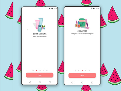 Beauty Store Mobile App UI Design