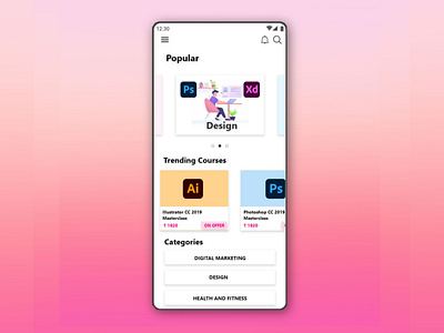 Online Courses Mobile App UI Design