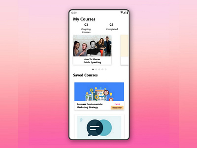 Online Courses Mobile App UI Design