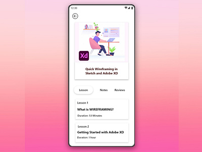 Online Courses Mobile App UI Design adobe xd app branding design figma ui ui design uidesign uiux ux
