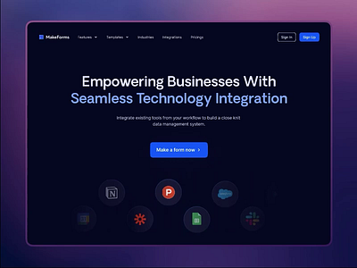 Integrations Page UI Design 3d after effects animation app design aurora gradient branding design figma gradient graphic design illustration landing page logo motion graphics ui uidesign uiux ux website website design