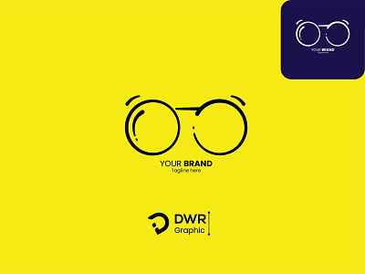Minimalist Spectacles Logo branding diwanwr eye logo eyeglasess logo flat logo glasess logo minimalist logo spectacles logo vector