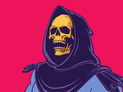 Skeletor (He-Man and the Masters of the Universe) 80s 90s color illustration pop art pop art retro tvseries