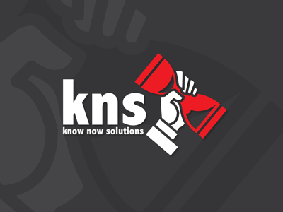 Logo KNS control design identity logo power time