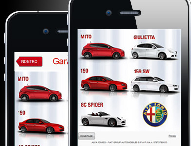 Alfaromeo alfa alfaromeo giulietta iphone mito mobile webdesign