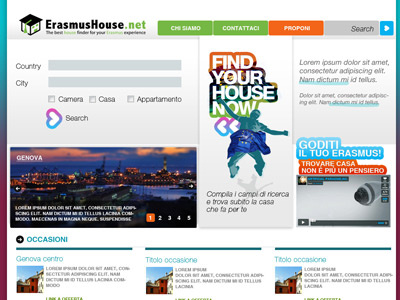 Erasmushouse erasmus homepage interface webdesign website