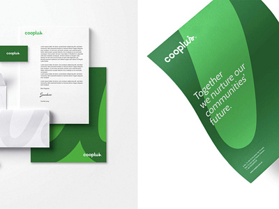 Cooplus Vietnam agricultural branding design graphic design stationery set sustainability systematic typography