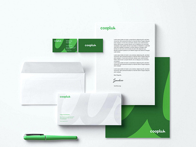 Cooplus Vietnam agricultural branding design graphic design stationery stationery set sustainability systematic typography