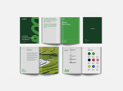 Cooplus Vietnam agricultural brand guidelines branding design graphic design green guidelines infographic sustainability systematic typography