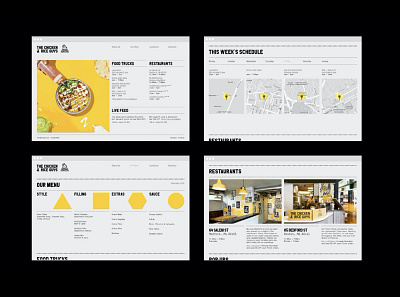 The Chicken & Rice Guys branding chicken design food and beverage graphic design halal menu restaurant typography ui ux website yellow