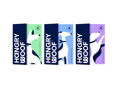 The HangryWoof brand application branding design dog dog supplements graphic design pet pet supplements systematic typography