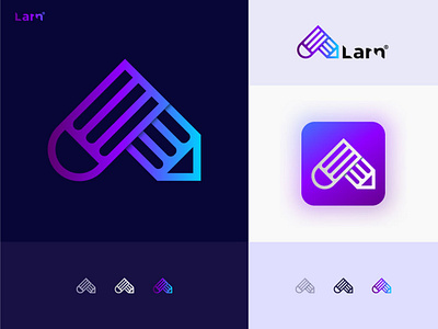Larn Logo Design app icon apps icon branding compnay design education flat icon icons illustration larn learing learn logo modern ui vector