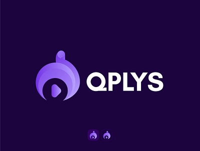 Qplys Logo Brand identity app icon brand branding compnay compnay logo flat icon identity logo logos music logo play qplys ui