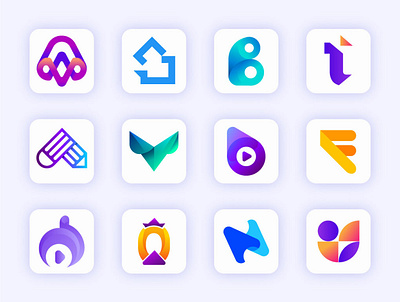 Logo icon Collection app icon apps brand identity branding collection compnay design flat icon icons logo logo icon collection logos