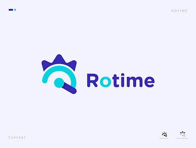 Rotime Logo Brand identity (Royal time) app icon brand brand identity branding compnay corporate logo flat flat logo graphic design icon locations logo logo modern rotime royal time sabbir time logo tracking logo