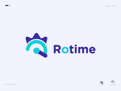 Rotime Logo Brand identity (Royal time) app icon brand brand identity branding compnay corporate logo flat flat logo graphic design icon locations logo logo modern rotime royal time sabbir time logo tracking logo