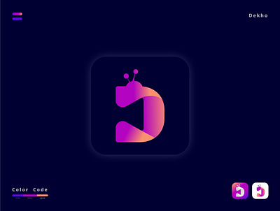 Dekho logo brand identity app icon brand branding compnay dekho dekho logo design flat icon identity illustration logo logos modern vector