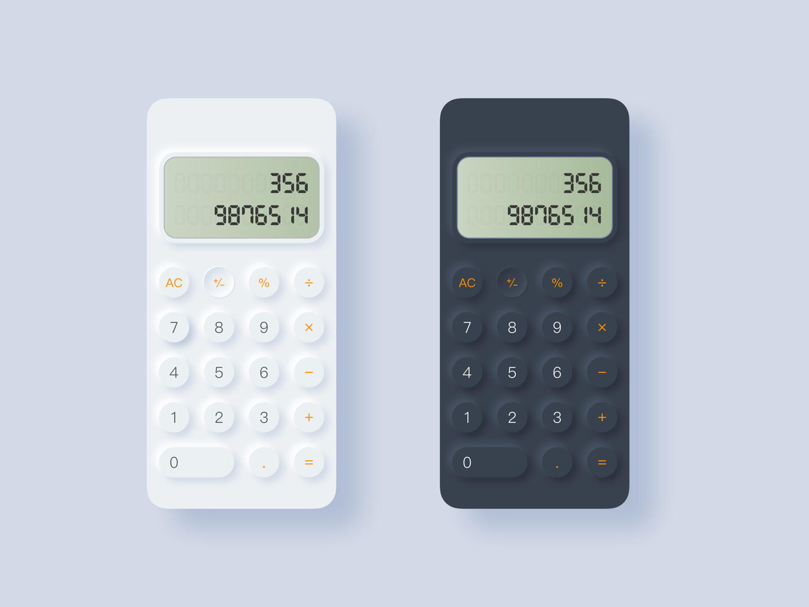 Calculator by Mango on Dribbble