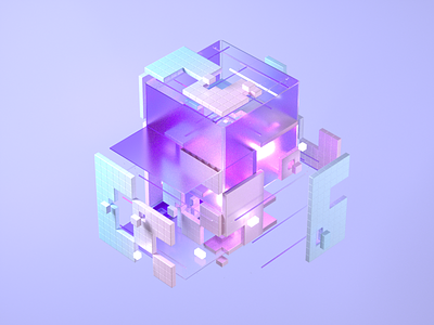 Cube 3d art design illustration
