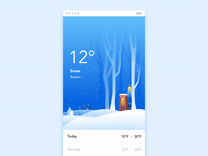 Winter animation gif particular ui weather winter