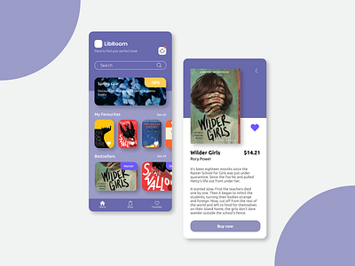 LibRoom | Mobile app design | Bookshop | Bookstore