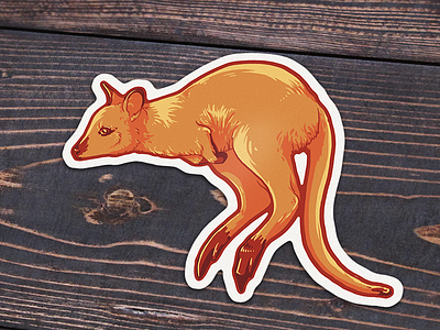 Wallaby Sticker australia illustration outback photoshop sticker wacom wallaby