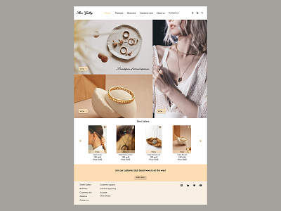 HomePage designed for online jewlery store