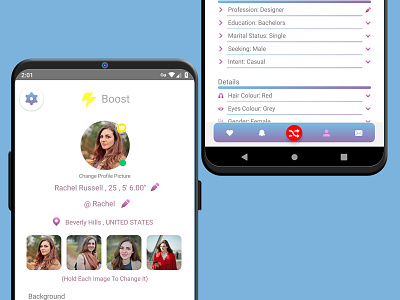 Raver Dating Application dating app mobile app prototype ux ui design