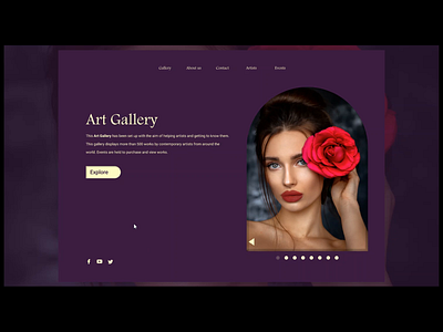 Art Gallery animation design mobile app prototype ui ux ux ui design web design website